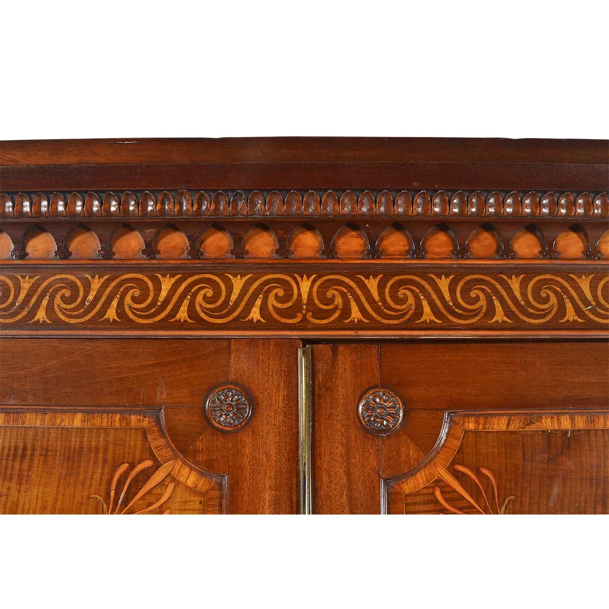 A Sheraton Period Wardrobe Veneered in Satinwood