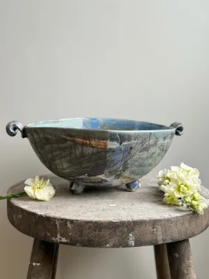Abstract Studio Pottery Footed Bowl (Option 1)