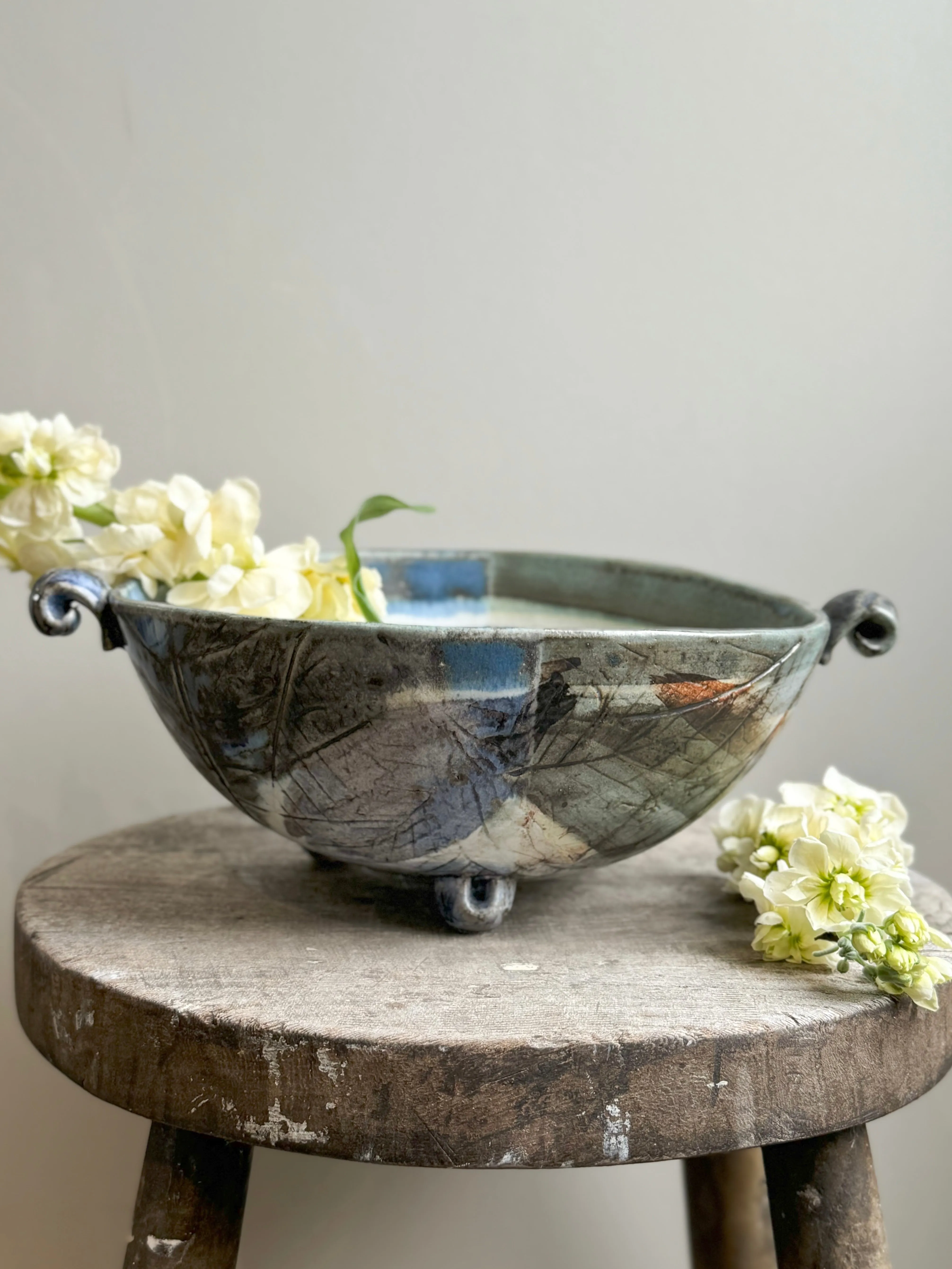 Abstract Studio Pottery Footed Bowl (Option 1)