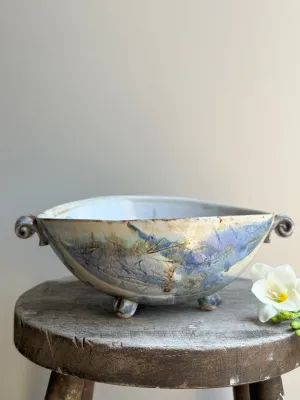 Abstract Studio Pottery Footed Bowl