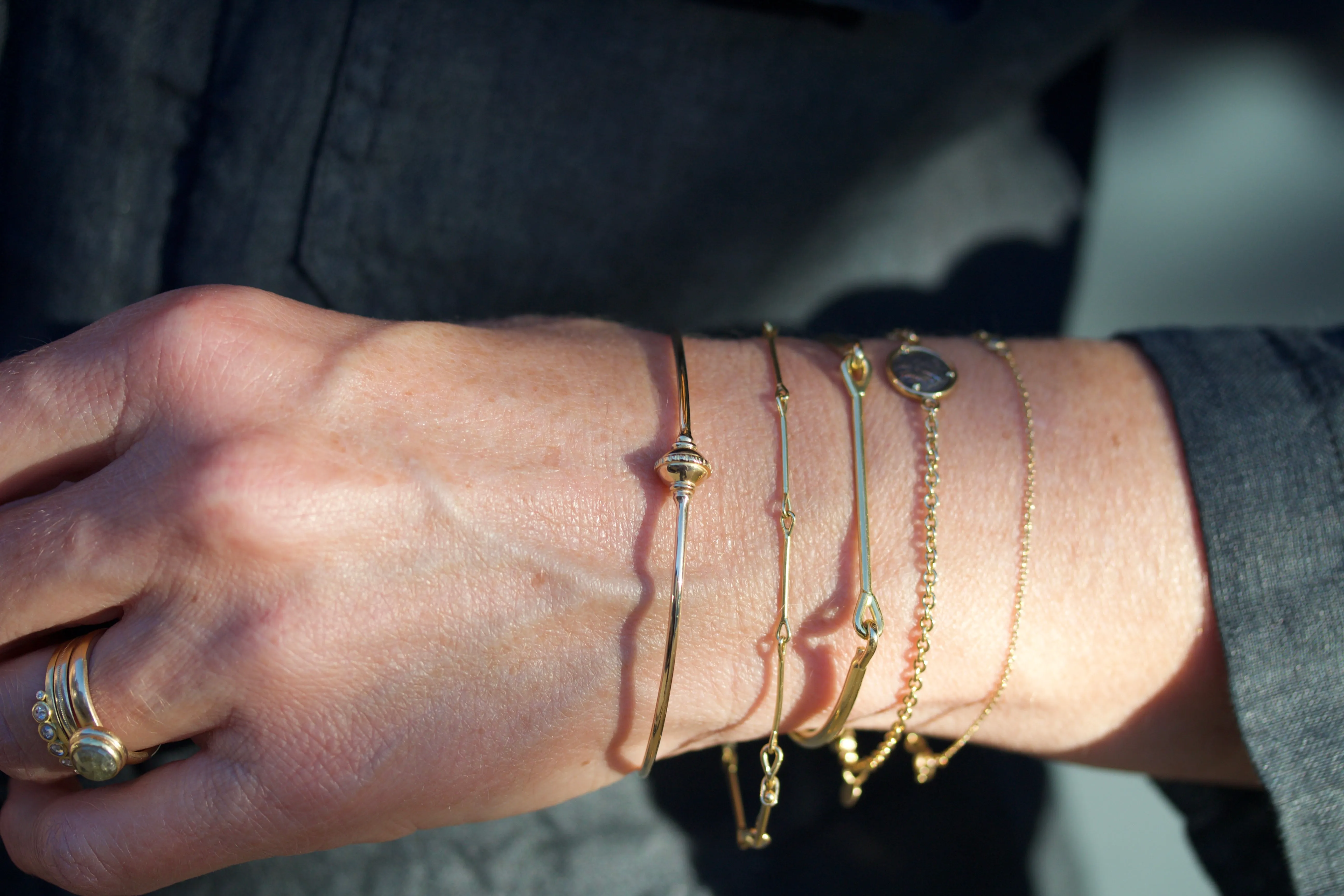 Bangle Bracelet with Ruby