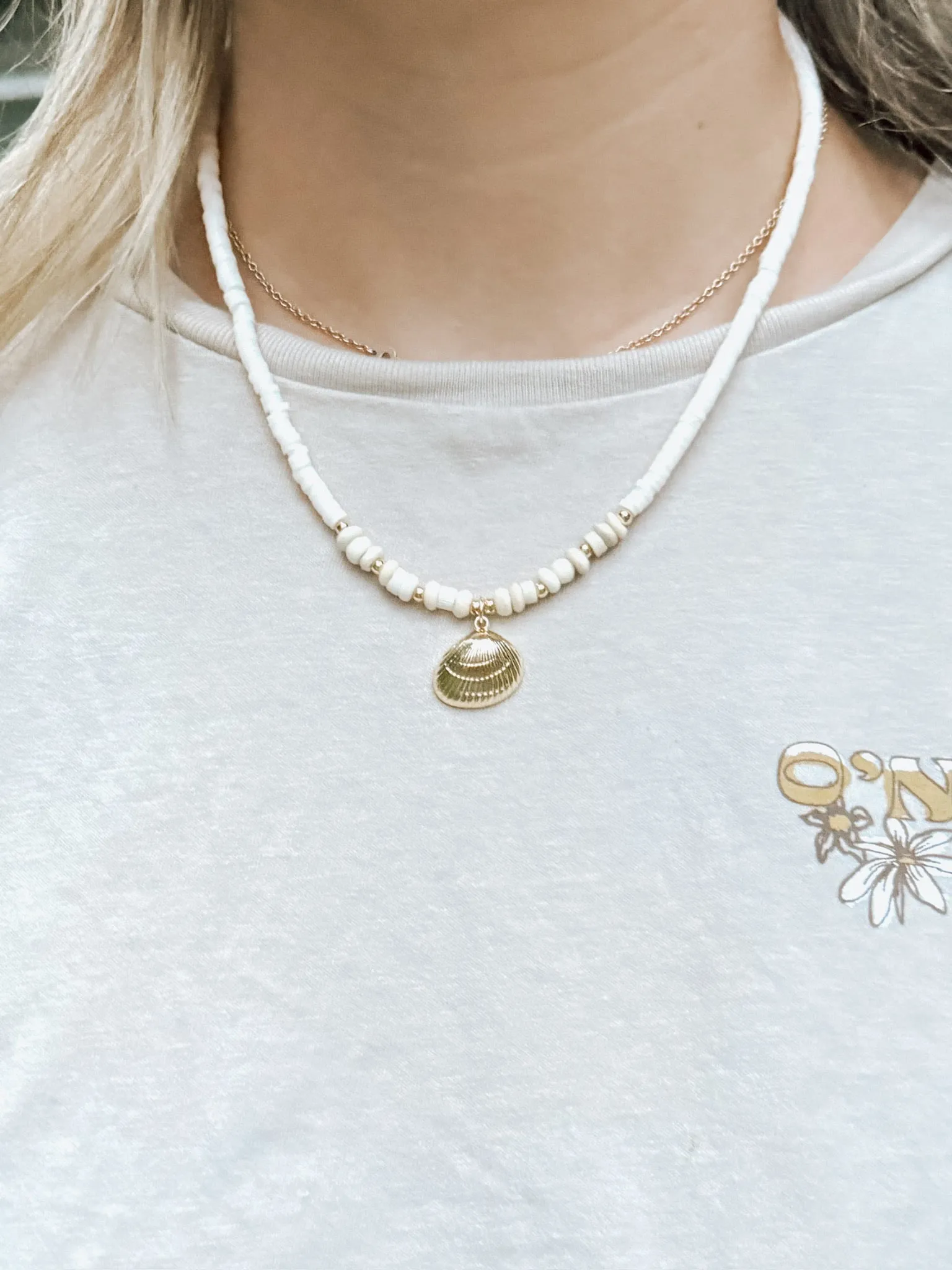 Beachy Beaded Charm Necklace