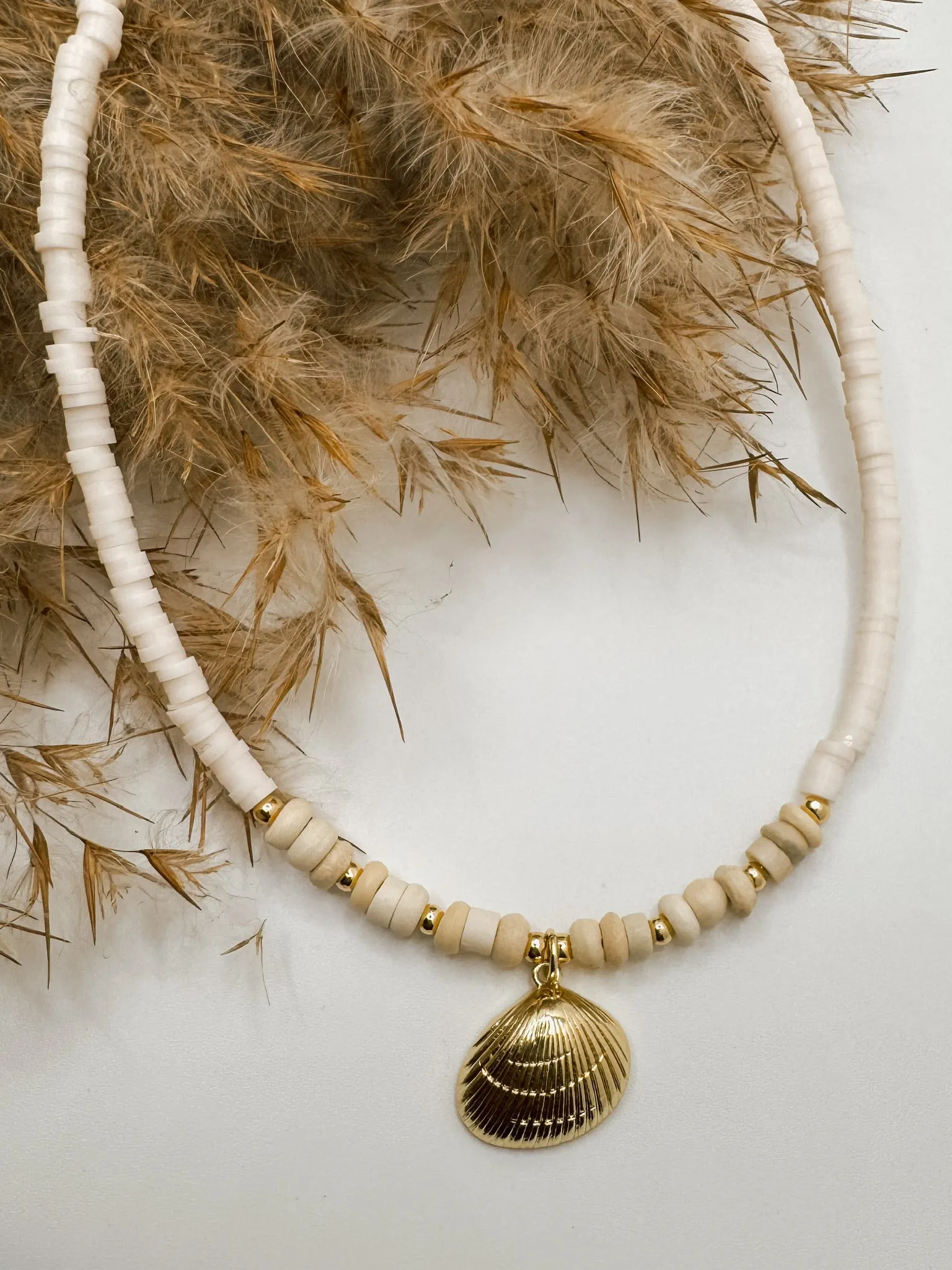 Beachy Beaded Charm Necklace