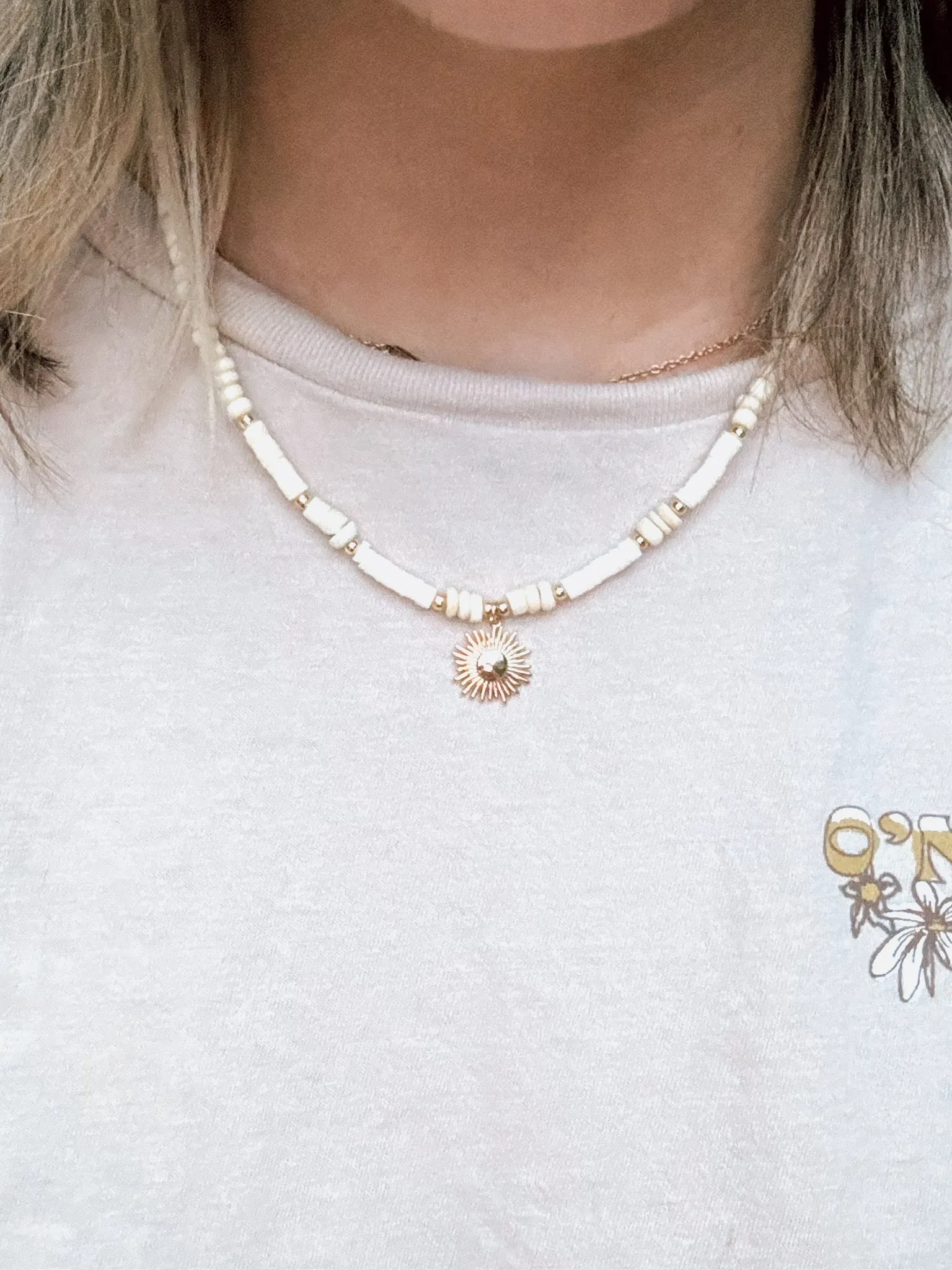 Beachy Beaded Charm Necklace