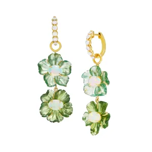 Claire Double Flower Dangling Earrings