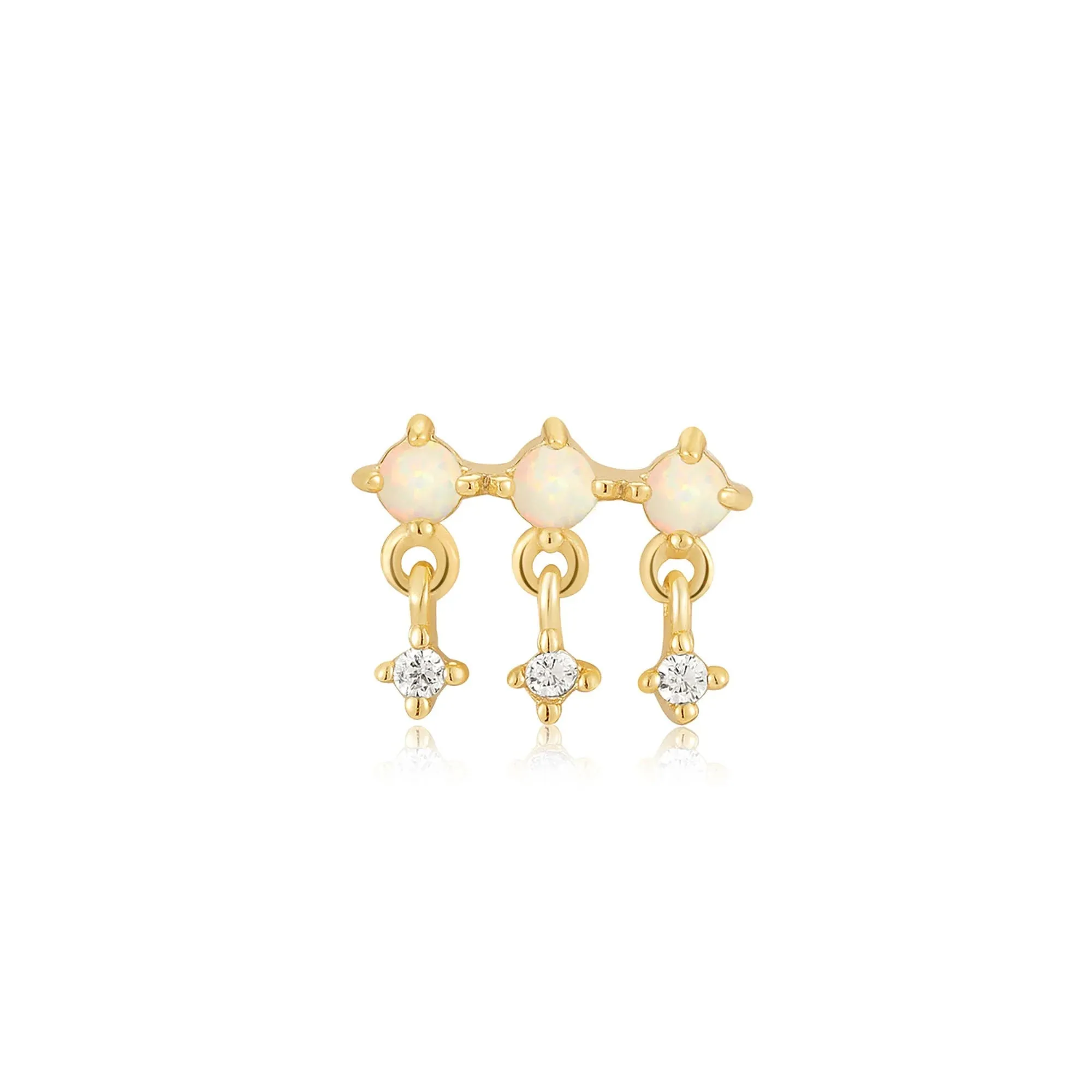 Ear Edit Capsule - Kyoto Opal Drop Sparkle Barbell Single Earring - 2 colours