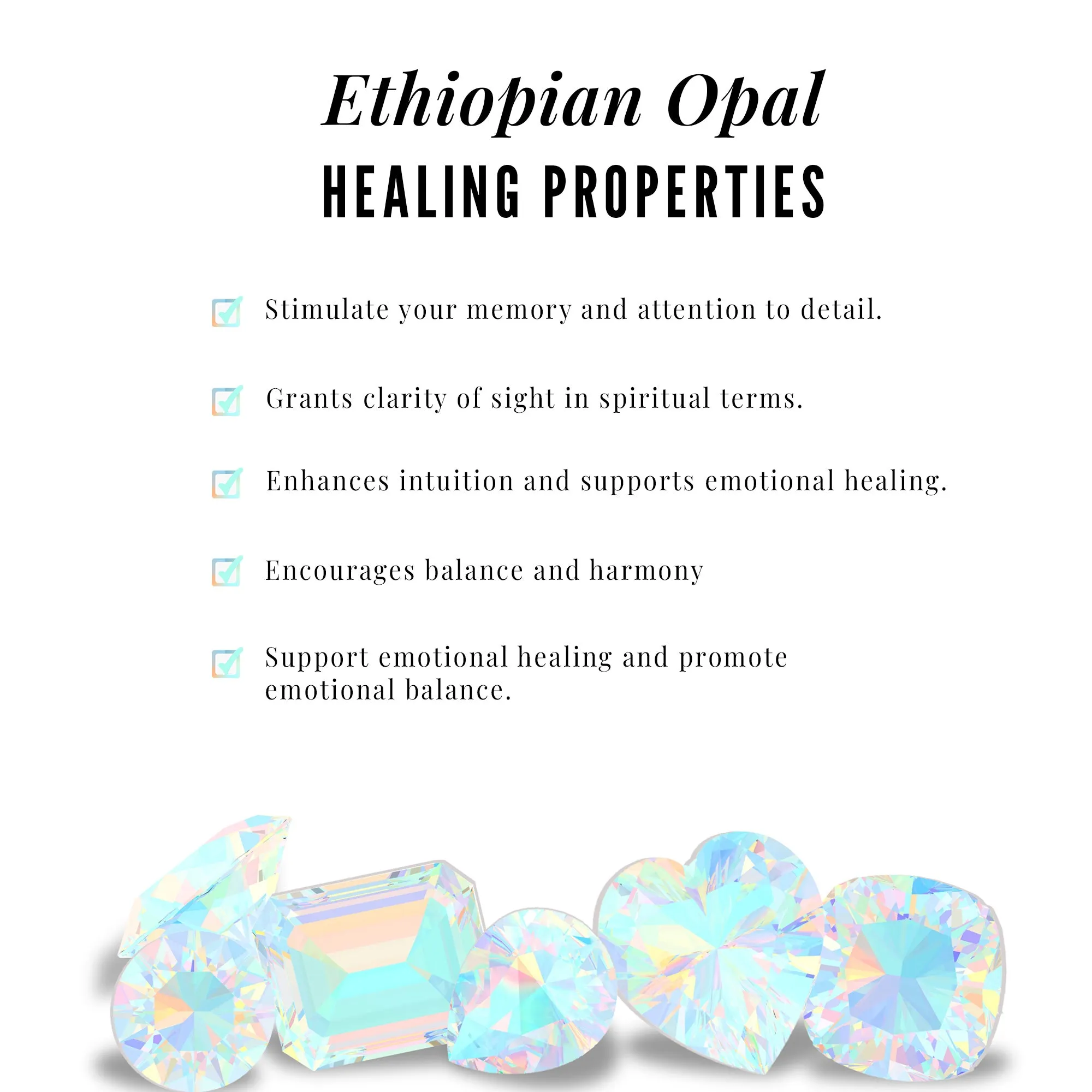Ethiopian Opal and Diamond Stackable Ring Set