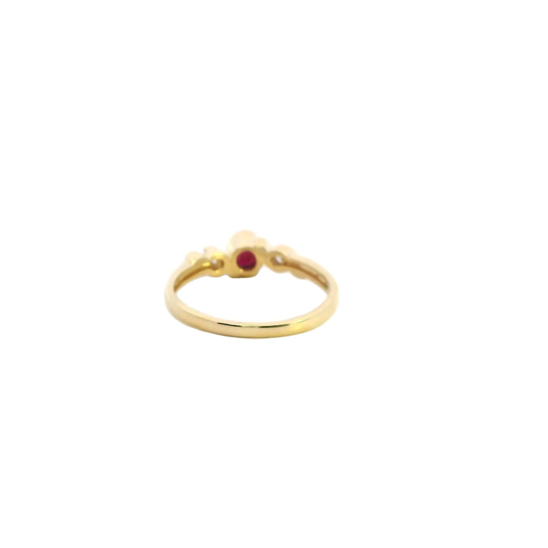 Exquisite Natural Ruby & Diamond Ring in Yellow Gold - Size US 9, UK/AU R 1/2