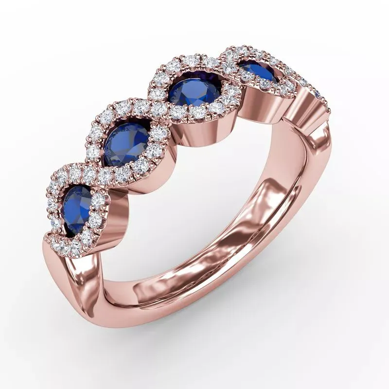 Fana Hold Me Close Ruby and Diamond Twist Ring