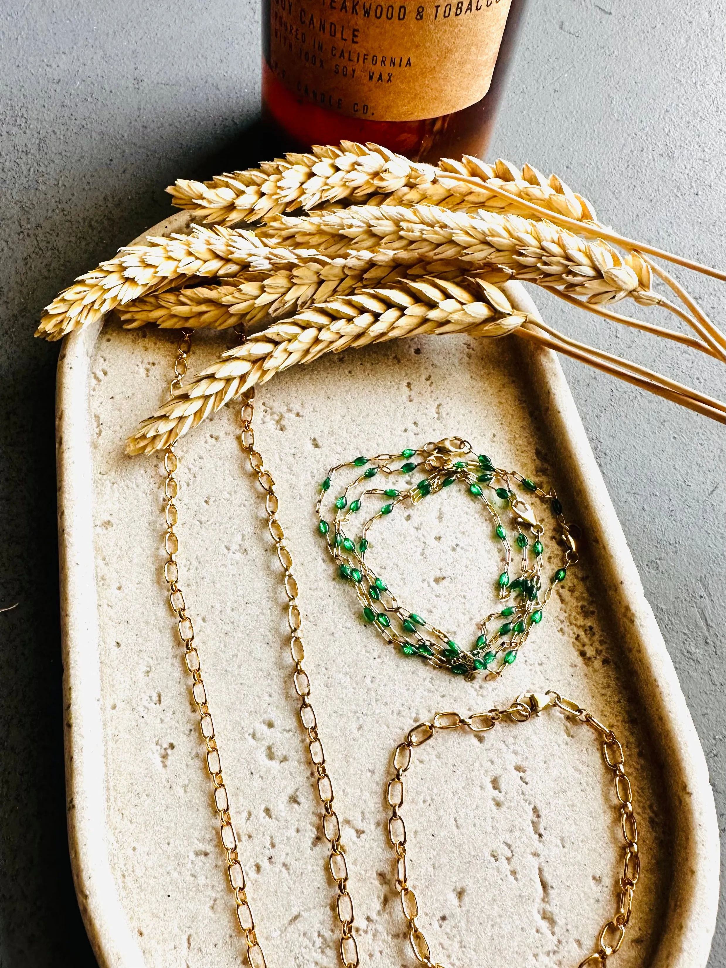 Green Emerald Enamel Bracelet