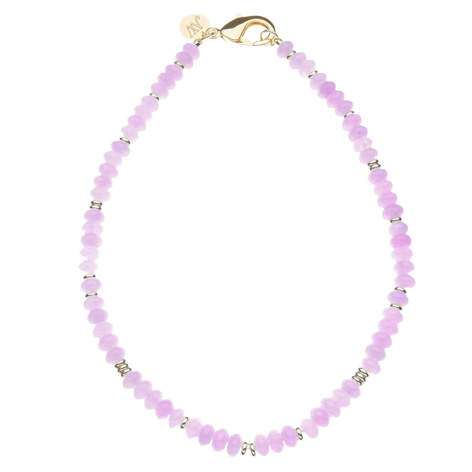 Gumdrop Beaded Necklace in Lilac