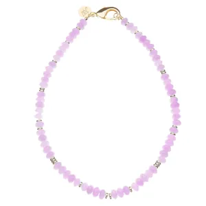 Gumdrop Beaded Necklace in Lilac