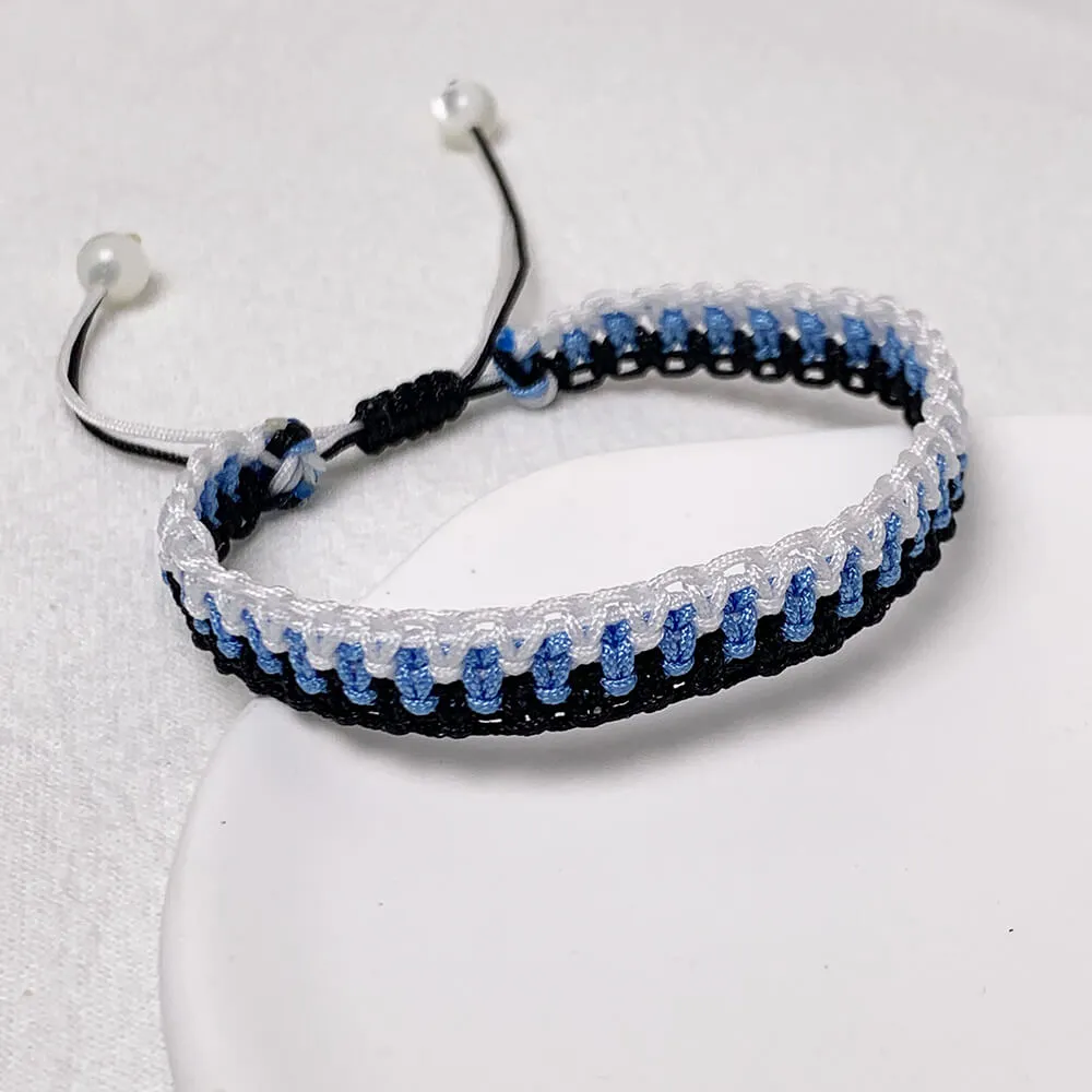 Handmade Multicolor Flat Braided Friendship Bracelet
