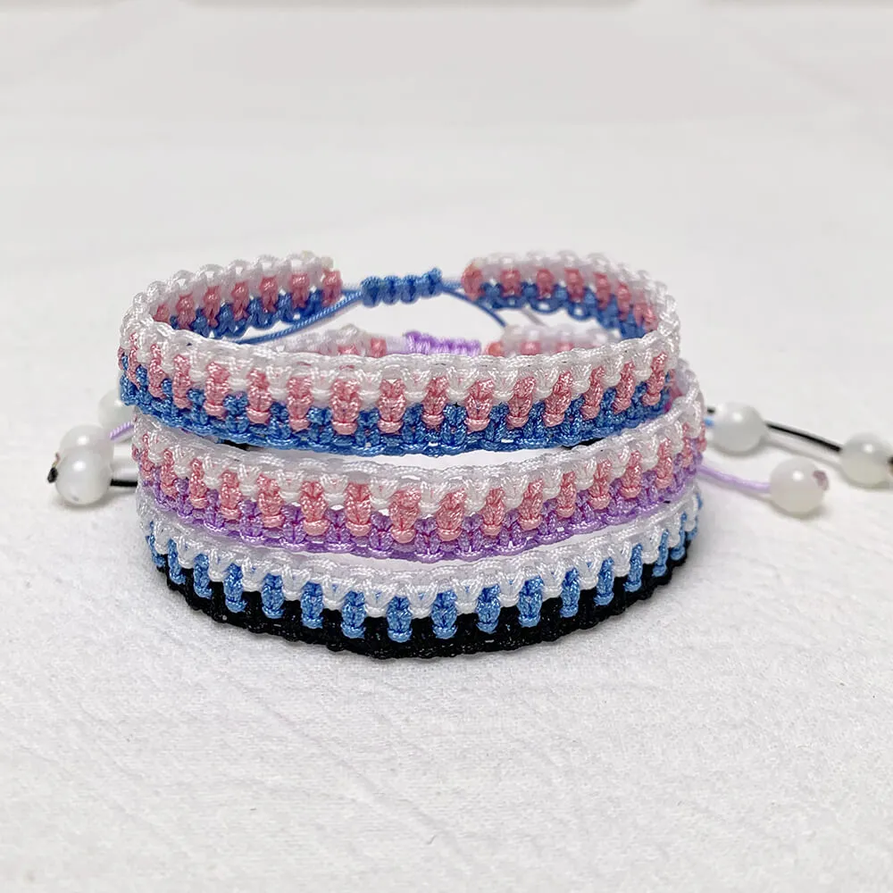 Handmade Multicolor Flat Braided Friendship Bracelet