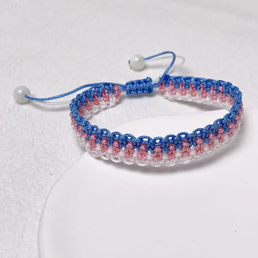 Handmade Multicolor Flat Braided Friendship Bracelet