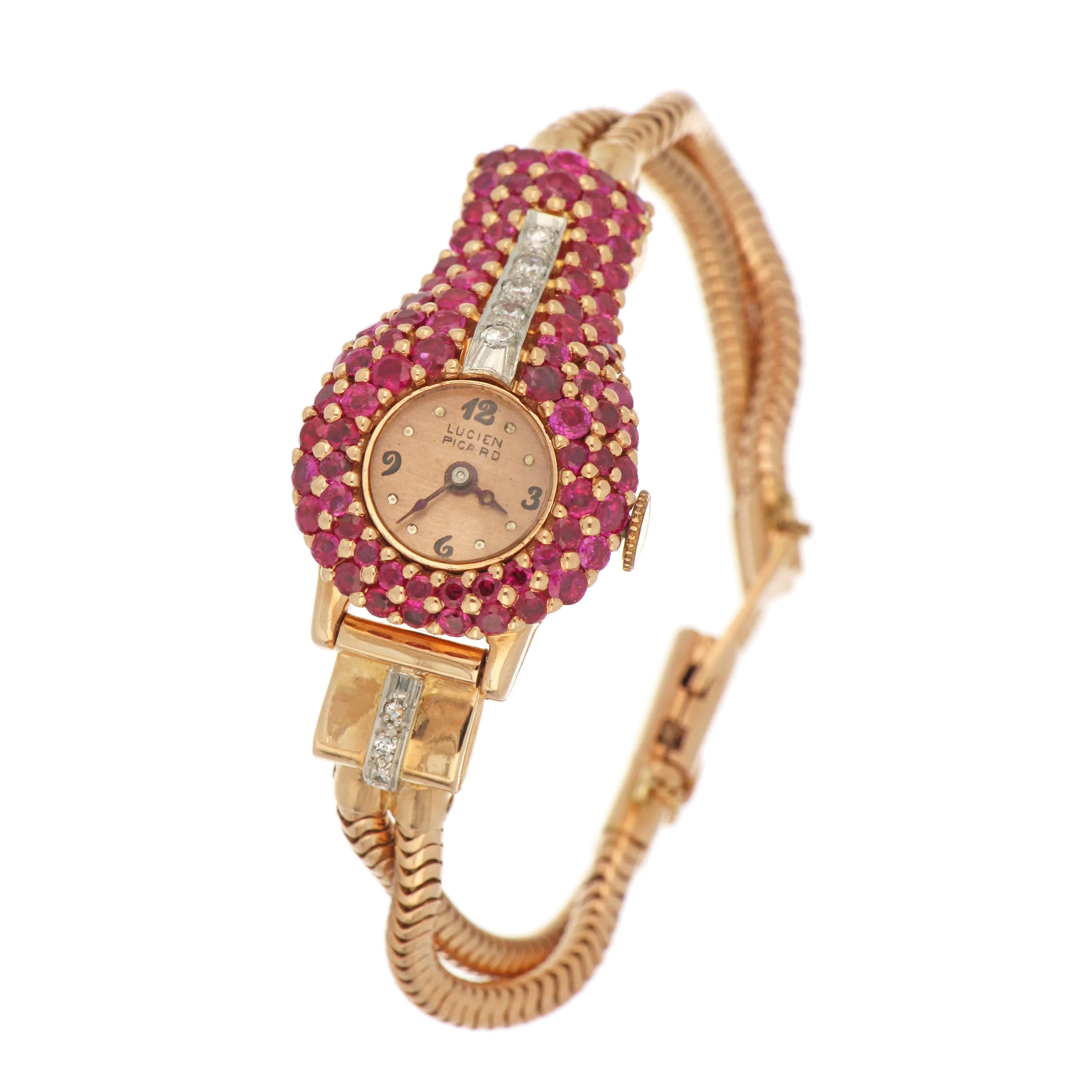 Ladies' Lucien Picard Watch with 14kt Rose Gold Case and Bracelet