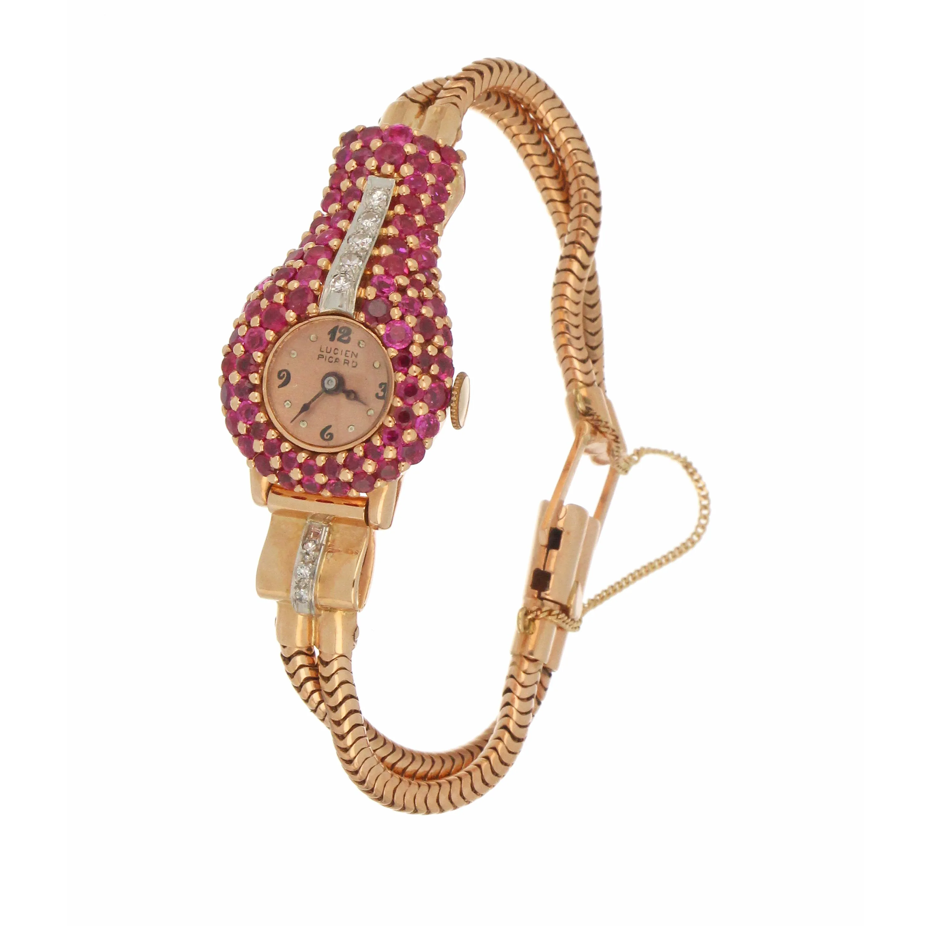 Ladies' Lucien Picard Watch with 14kt Rose Gold Case and Bracelet