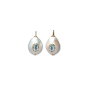 Lizzie Fortunato Pearl Pablo Earrings in Blue Topaz