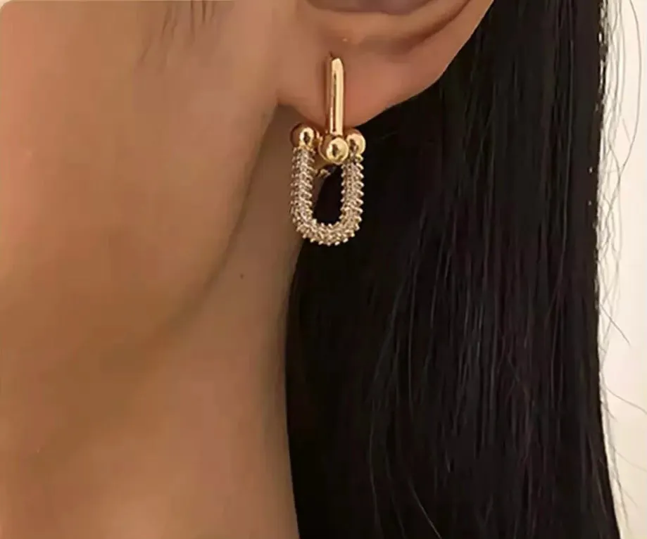 Lock Buckle Earrings