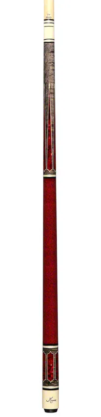 Meucci 2020 Gray - Red - Red/Black Wrap Pool Cue with The Pro Shaft - 2020GYRDRDBKP