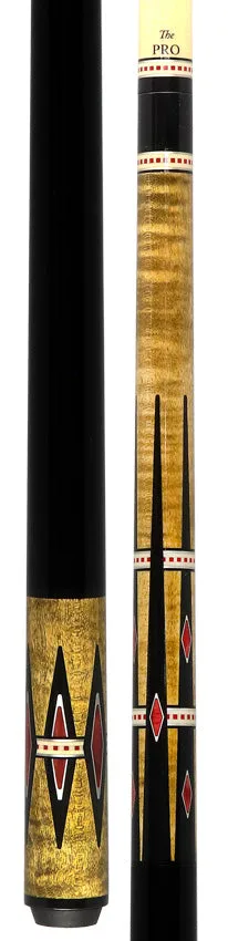 Meucci 21st Century 5 Natural - No Bands - Black Wrap Pool Cue with Pro Shaft - 2105NATNBBKP