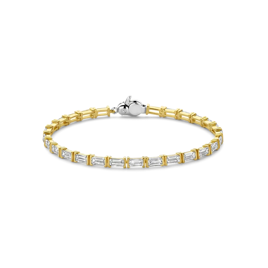 Milano Emerald Cut CZ Bracelet - Gold - 23041ZY