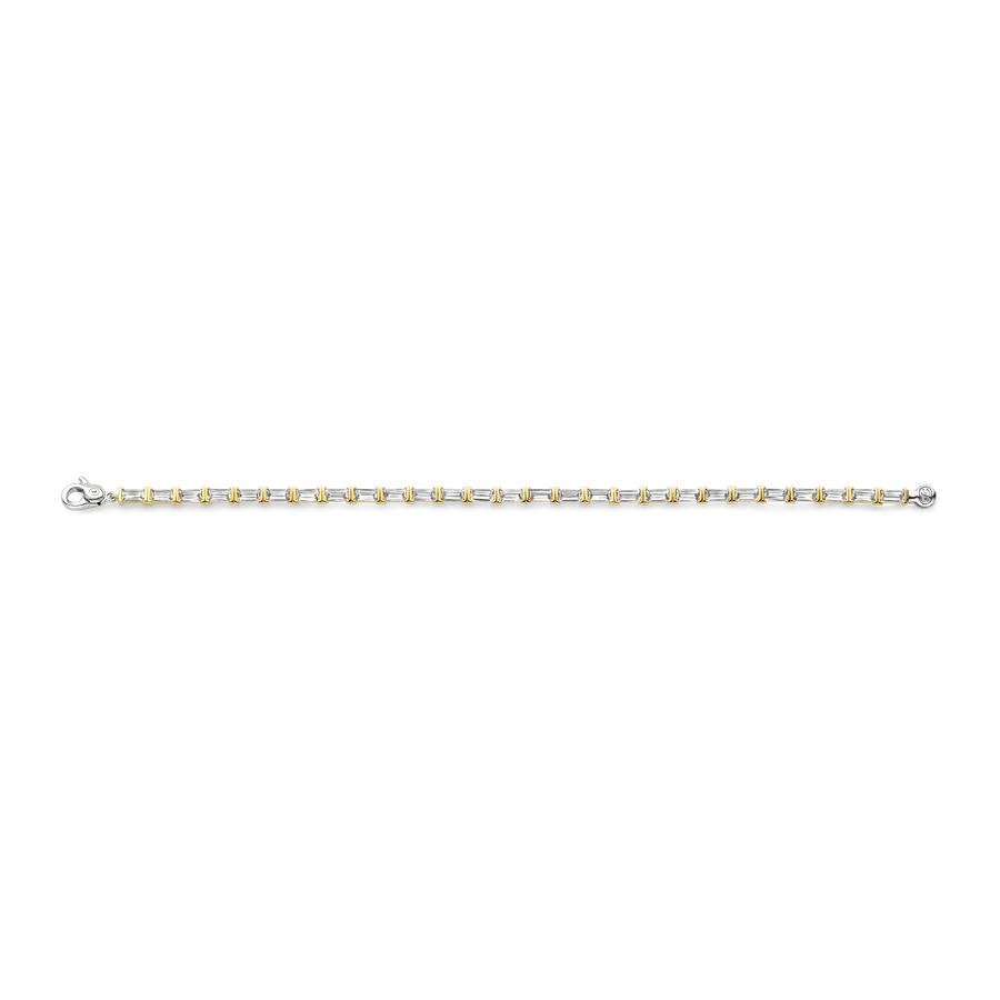 Milano Emerald Cut CZ Bracelet - Gold - 23041ZY