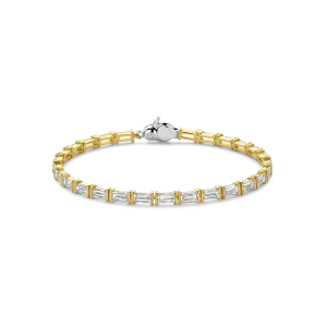 Milano Emerald Cut CZ Bracelet - Gold - 23041ZY