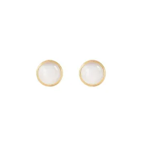 Ole Lynggaard Lotus Earrings - White Moonstone