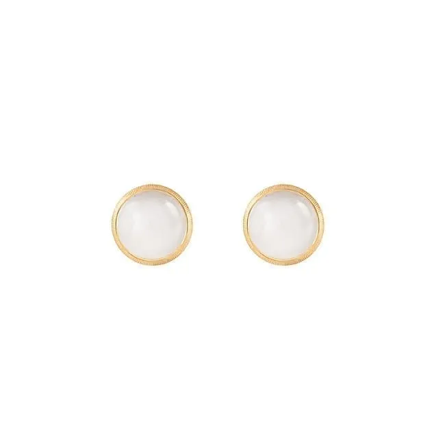 Ole Lynggaard Lotus Earrings - White Moonstone