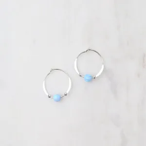 Opal Beaded Hoop Earrings