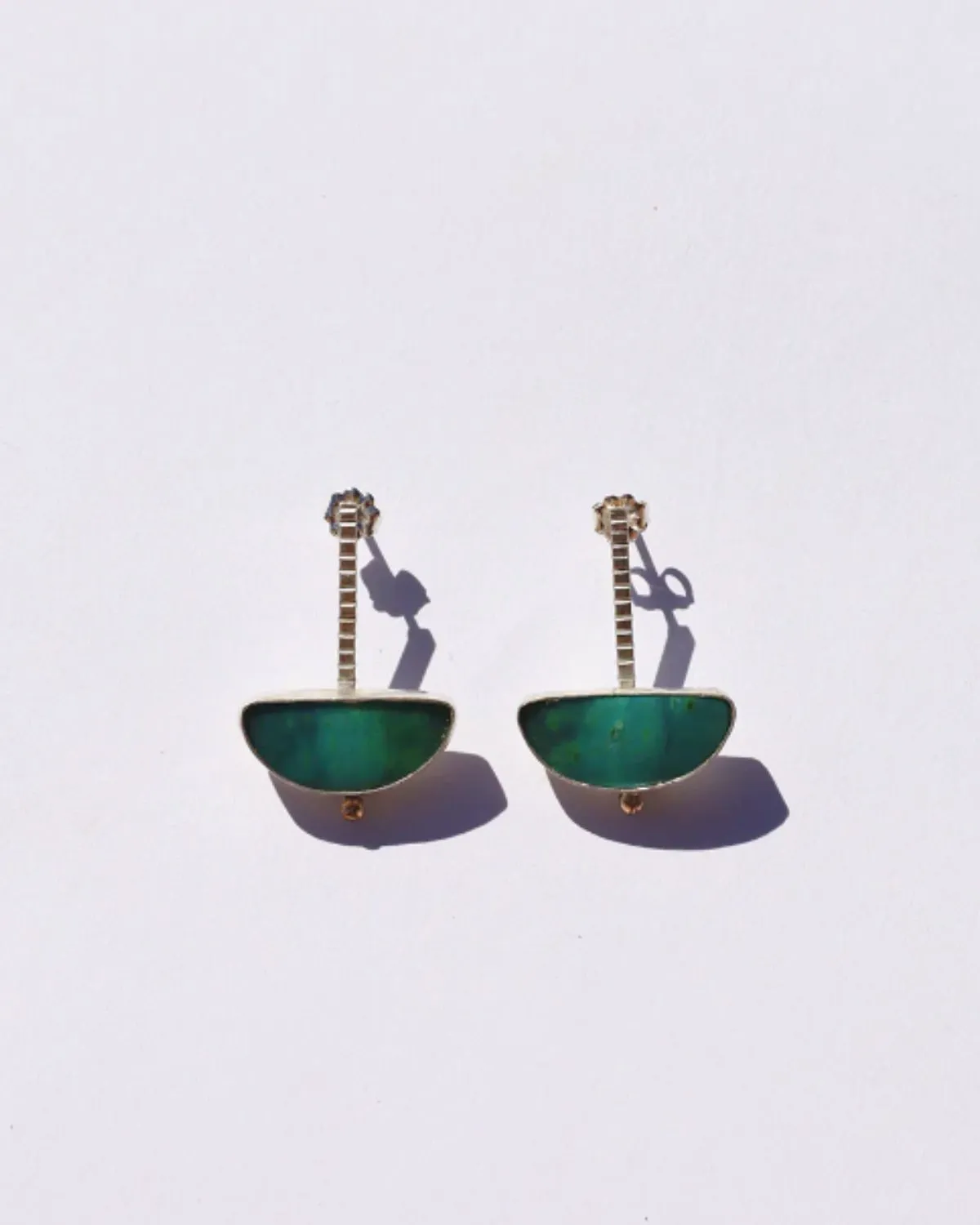 Opal Wood UFO Studs