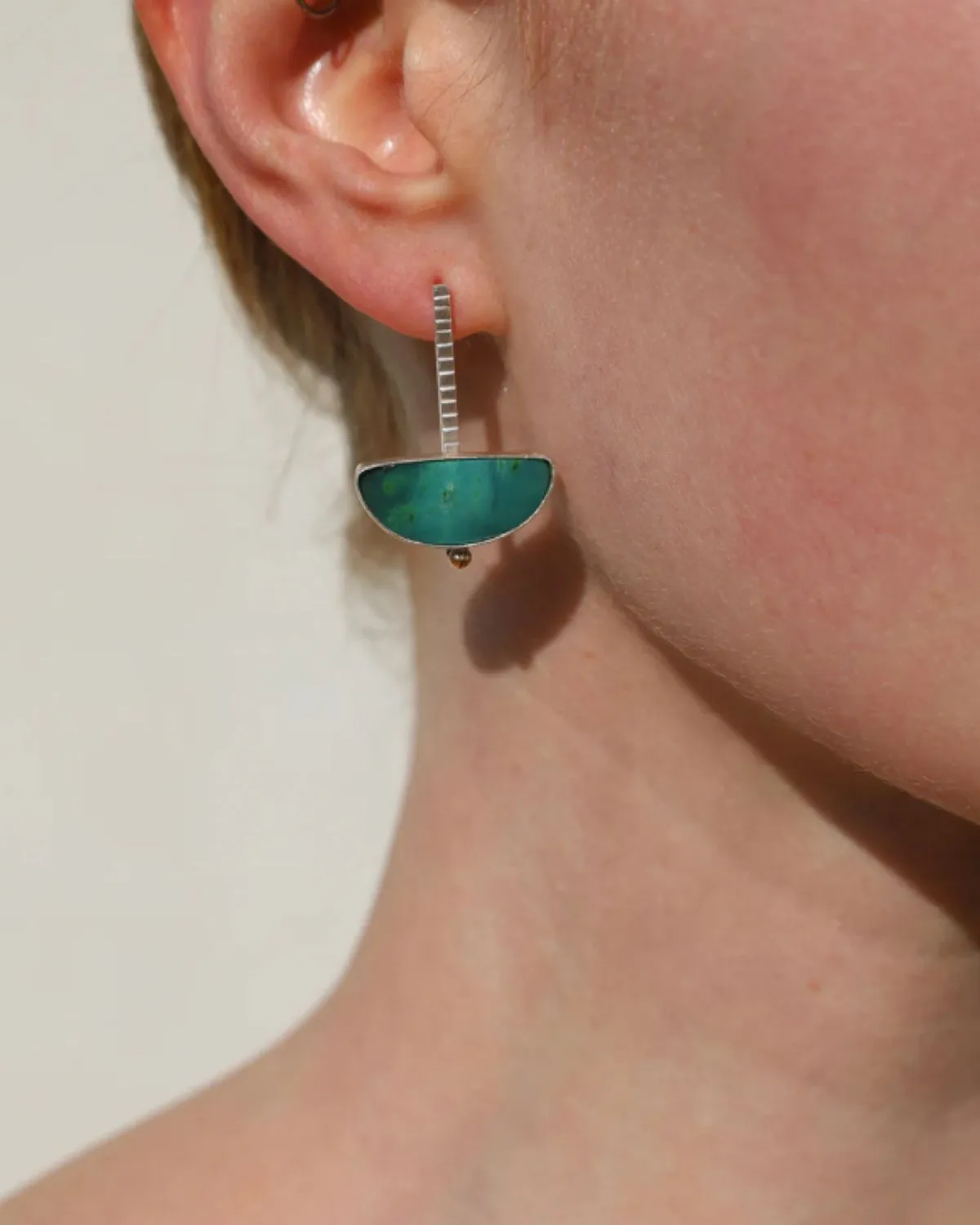 Opal Wood UFO Studs