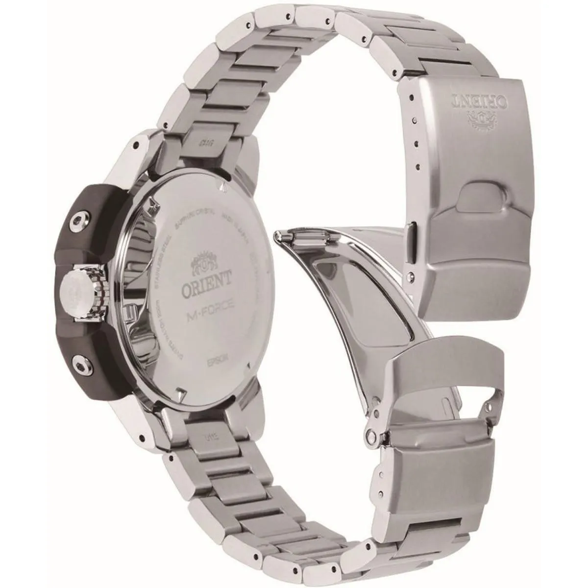 Orient Men's Automatic Watch - M-Force Dive Black Dial SS Bracelet | RA-AC0L01B00B