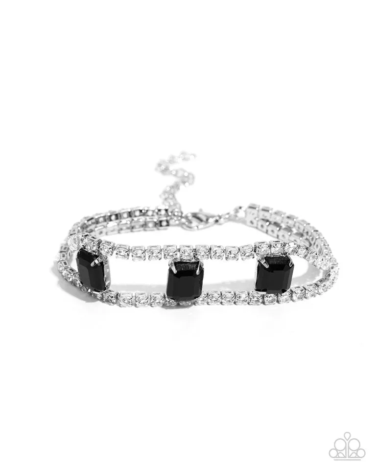 Paparazzi Bracelet ~ Embedded Elegance - Black