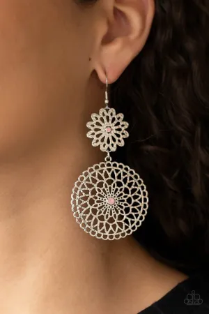 Paparazzi Earring ~ Garden Mantra - Pink