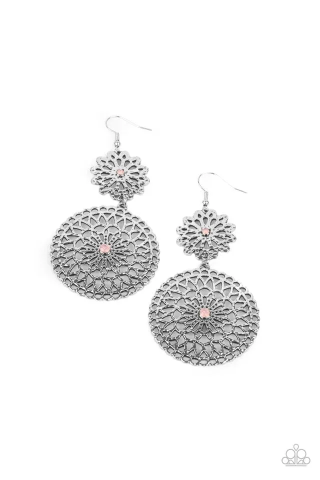 Paparazzi Earring ~ Garden Mantra - Pink
