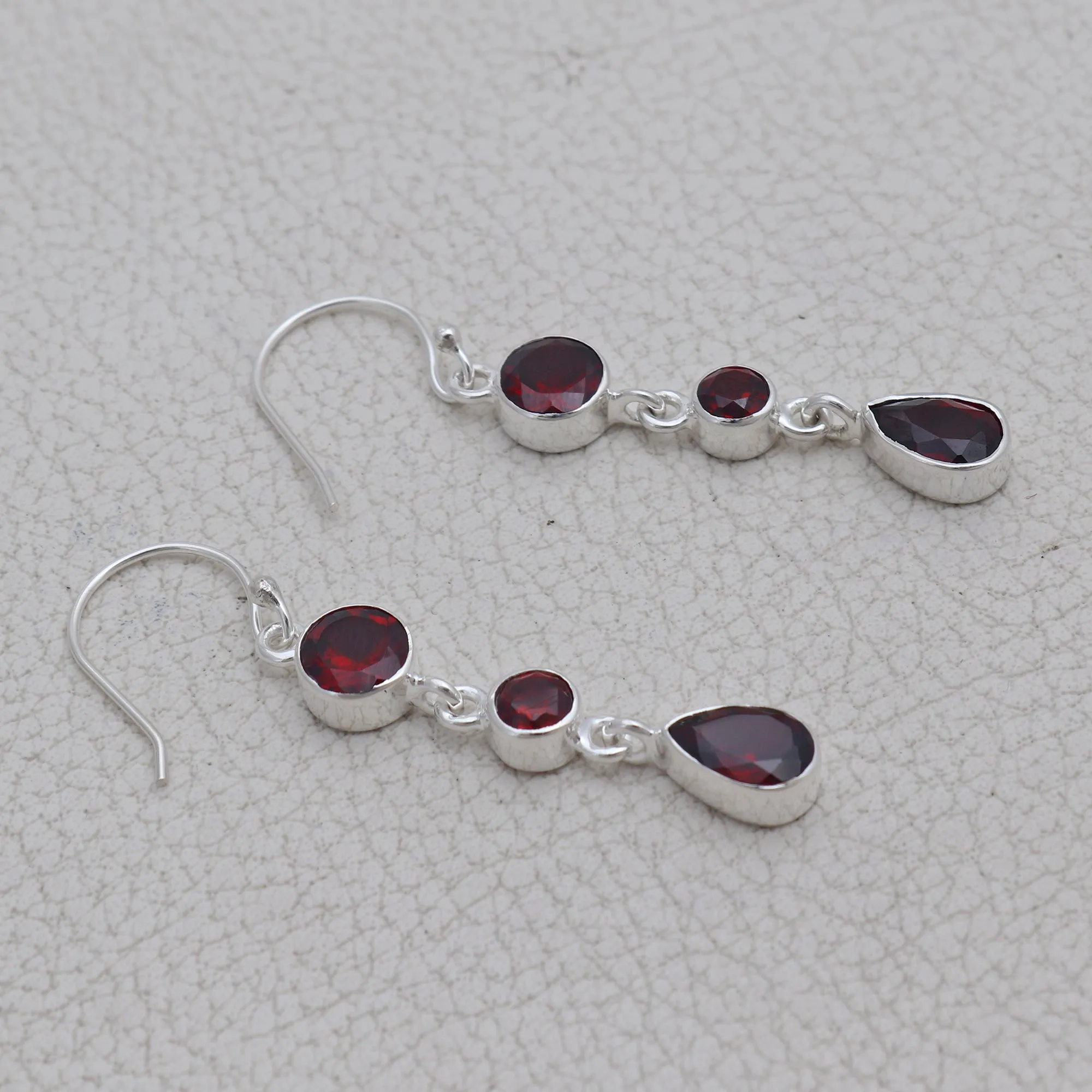 Rainbow moonstone & Blue Topaz Silver Earrings