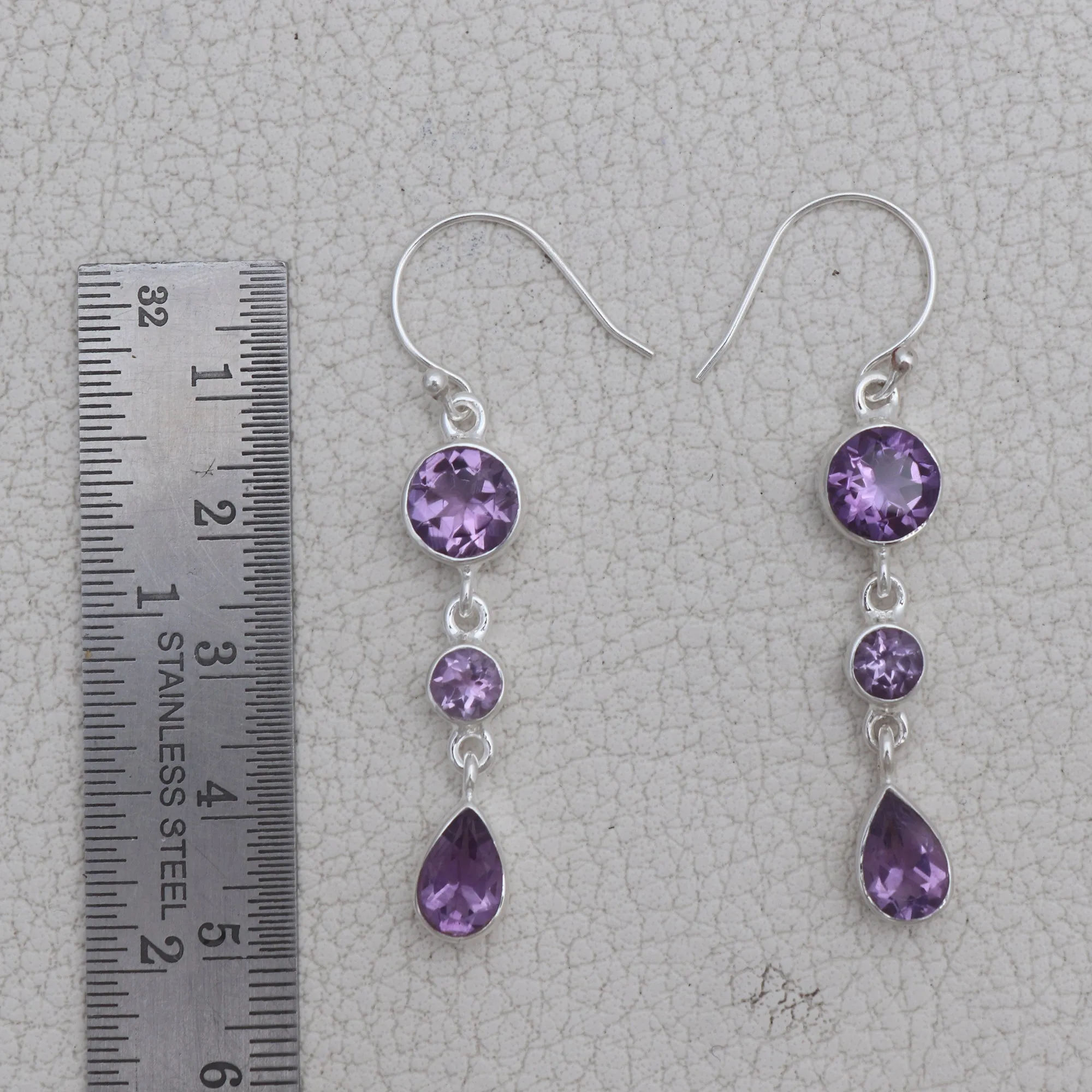 Rainbow moonstone & Blue Topaz Silver Earrings
