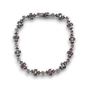 Ruby & Diamond Tiny E Bracelet