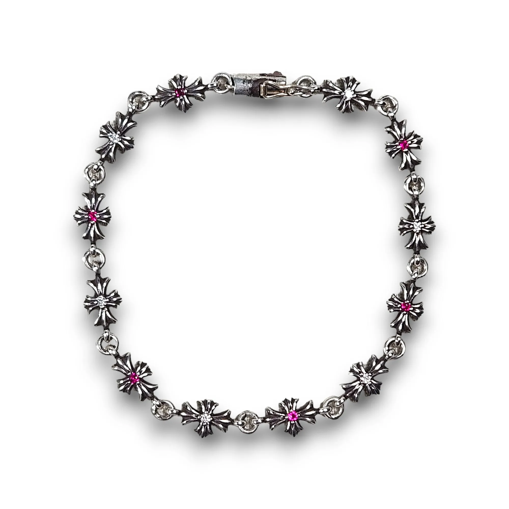 Ruby & Diamond Tiny E Bracelet