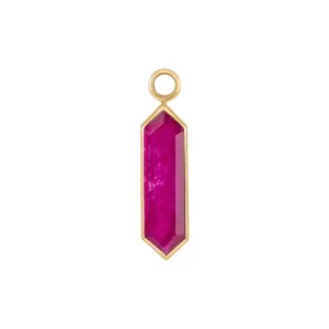 Ruby Quartz Hexa Plaque - Gold - HEX-RUBQ