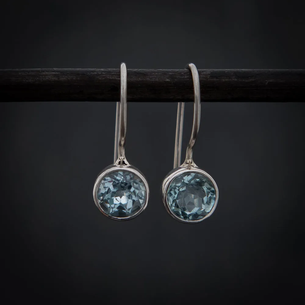 Silver and Gemstone Small Round Drops