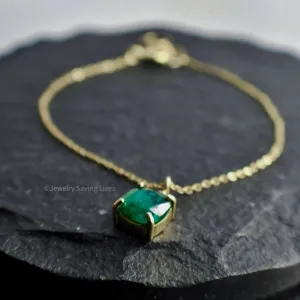 The Ashbourn - Natural Emerald Bracelet