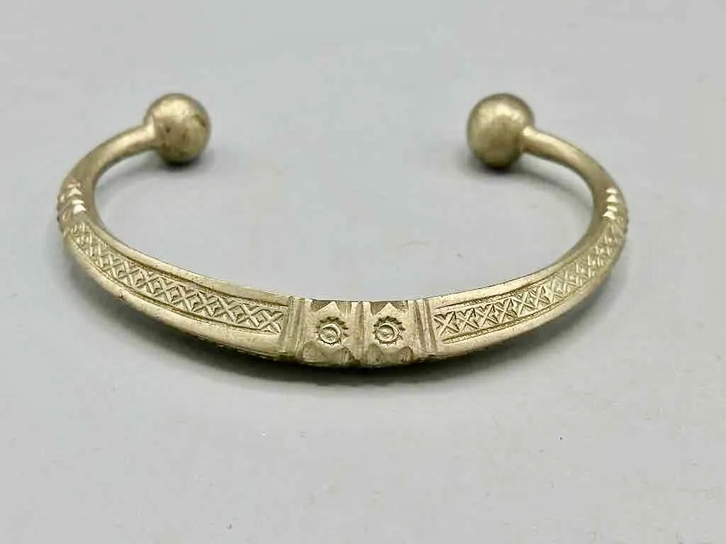 Tuareg Etched Metal Bracelet - Heavier