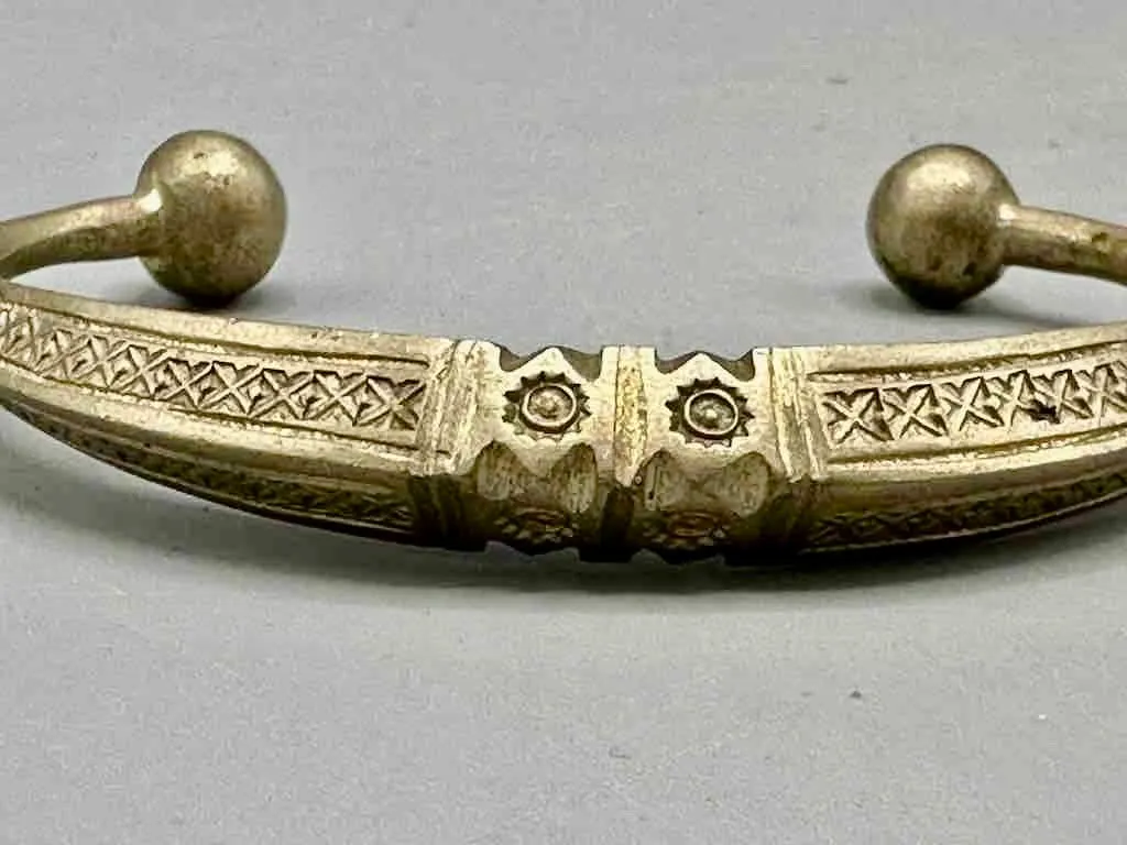 Tuareg Etched Metal Bracelet - Heavier