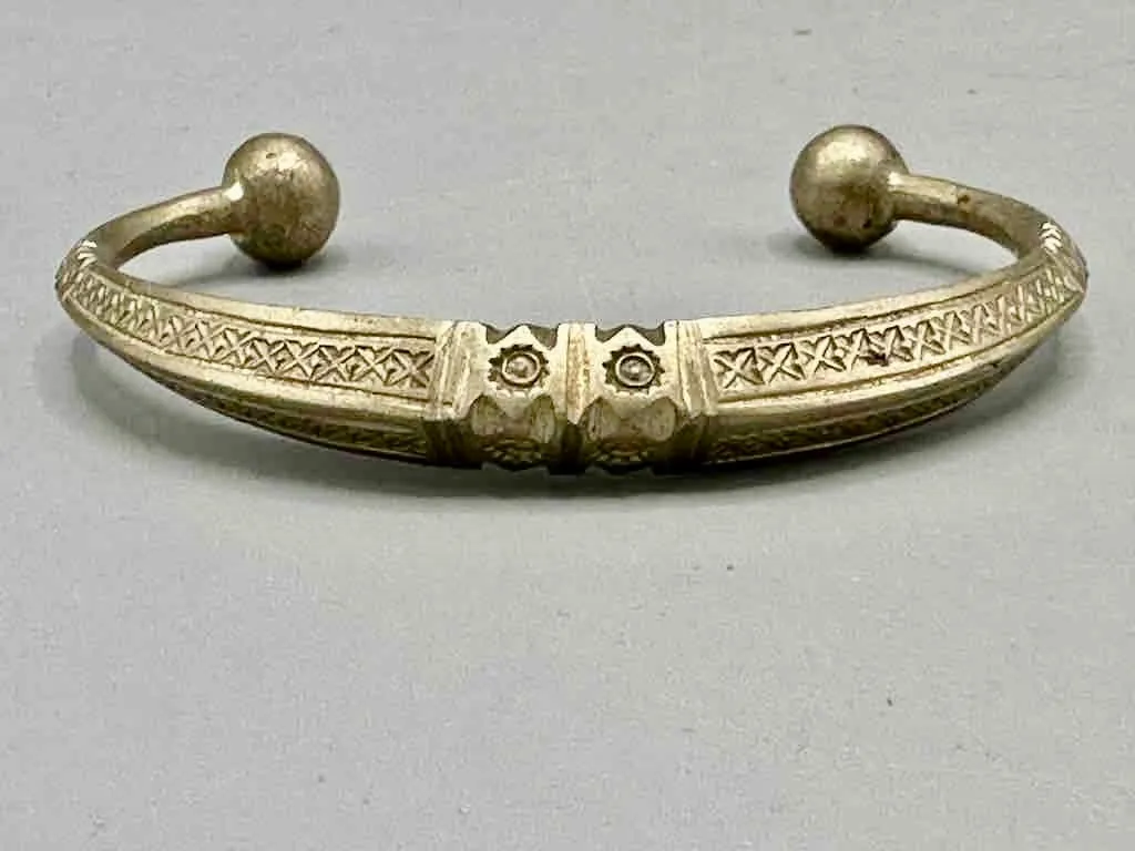 Tuareg Etched Metal Bracelet - Heavier