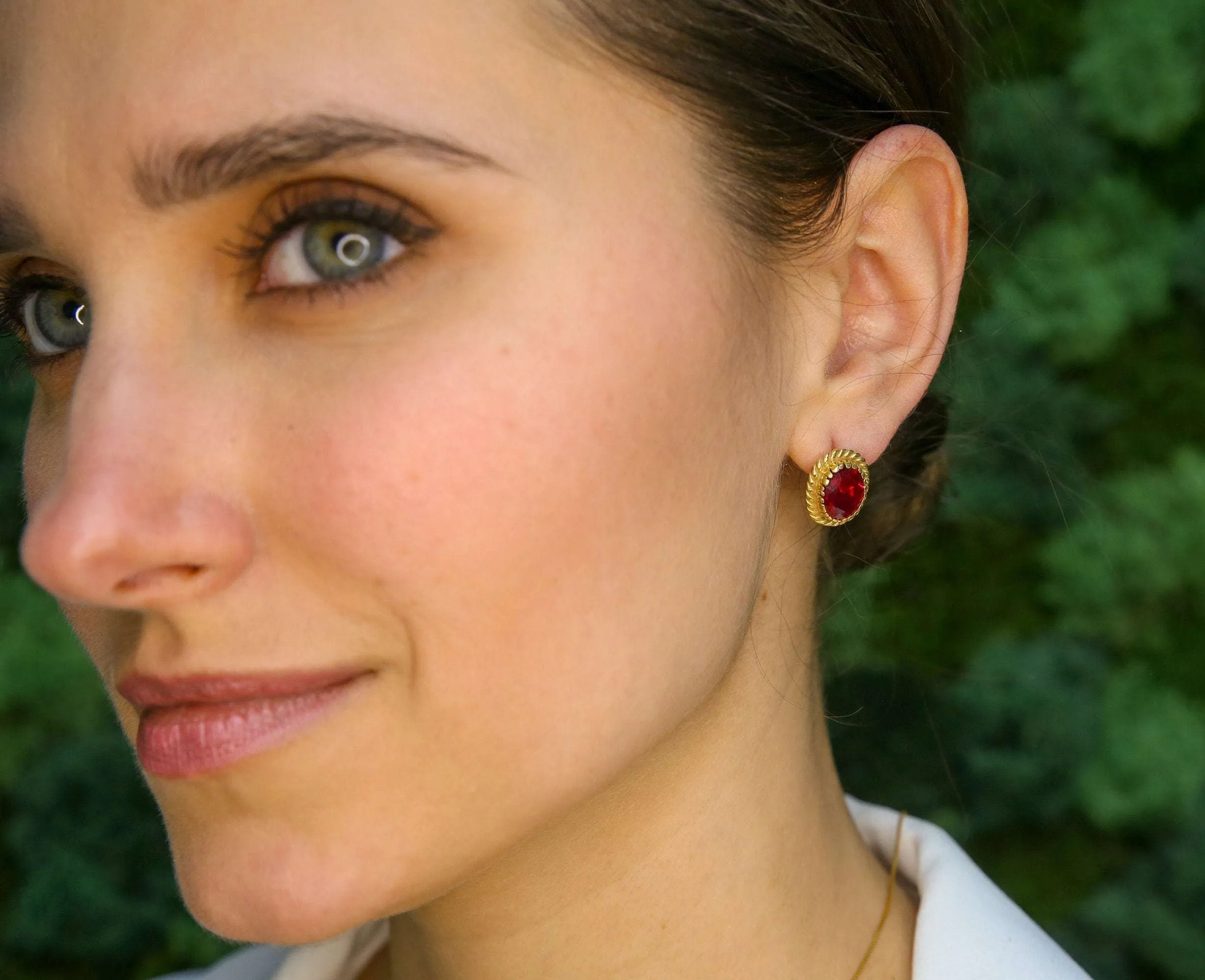 White Opal Earrings - Gold Bridal Earrings, Natural Australian Opal